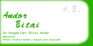 andor bitai business card